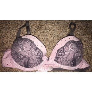 Pink & Grey Bra